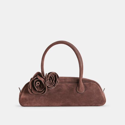 Dolce Vita ACCESSORIES Boracay Chocolate Suede Shoulder Bag