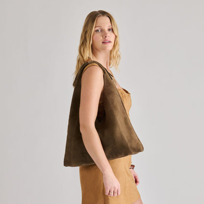 Dolce Vita ACCESSORIES Marie Olive Suede Tote