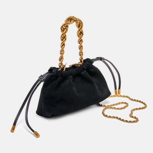Dolce Vita ACCESSORIES Cleo Black Suede Crossbody