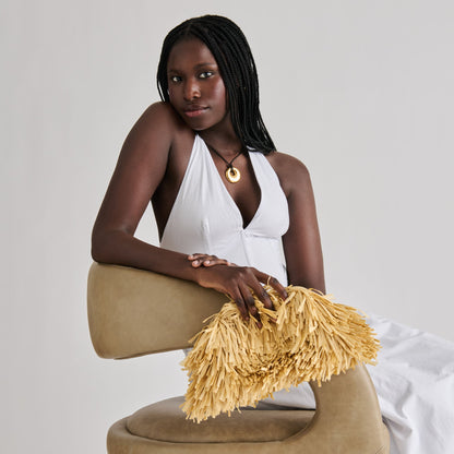 Dolce Vita ACCESSORIES Serina Natural Raffia Clutch