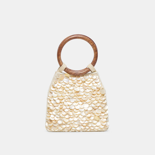 Dolce Vita ACCESSORIES Allegra Natural Sequin Handbag