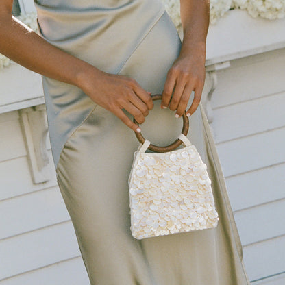Dolce Vita ACCESSORIES Allegra Natural Sequin Handbag