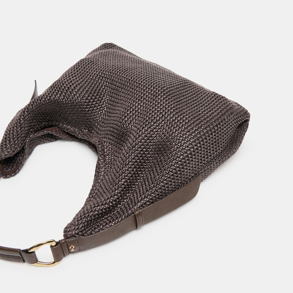 Dolce Vita ACCESSORIES Miriel Chocolate Raffia Tote