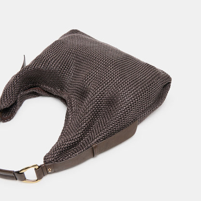 Dolce Vita ACCESSORIES Miriel Chocolate Raffia Tote