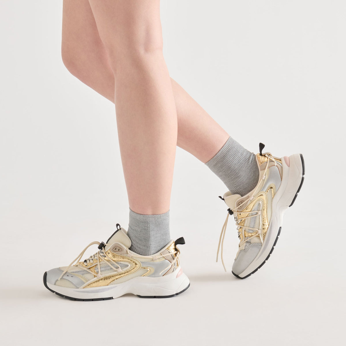 Dolce Vita Sale 5-Pack Lettuce Edge White Grey Anklet Socks