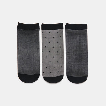 Dolce Vita Sale 3-Pack Ditsy Dot Black Sheer Anklet Socks