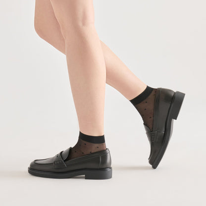 Dolce Vita Sale 3-Pack Ditsy Dot Black Sheer Anklet Socks