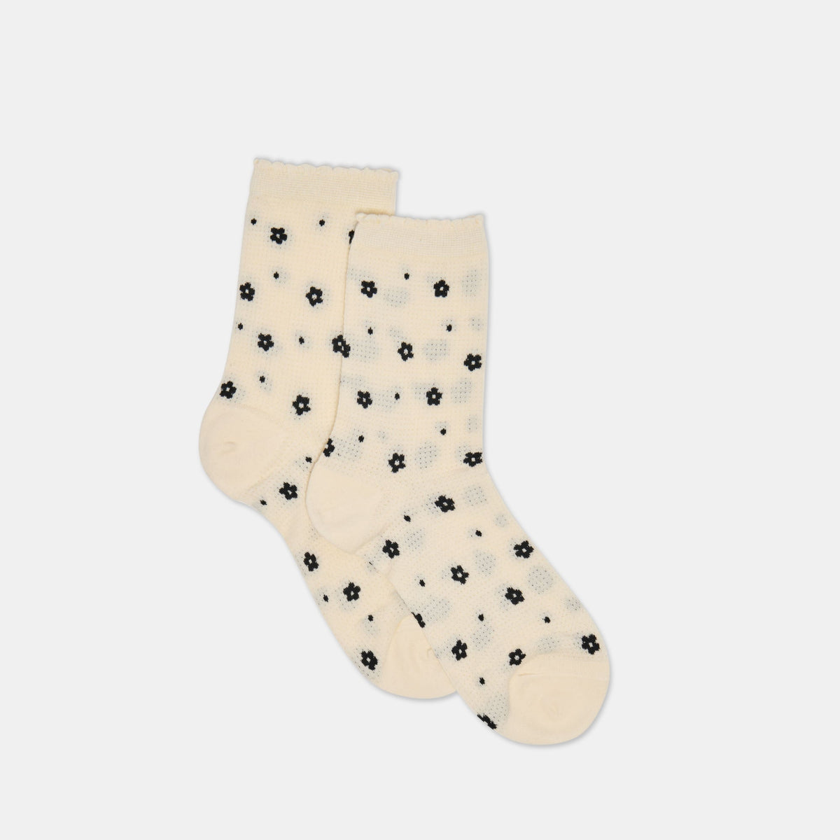 Dolce Vita Sale Flower Mesh White Black Anklet Socks