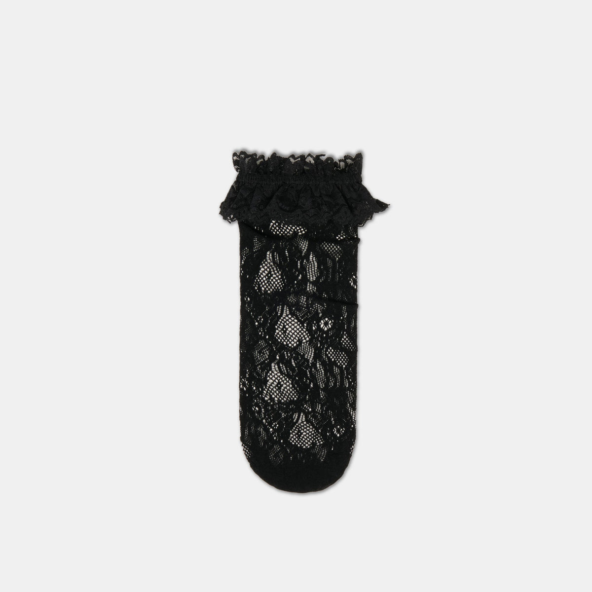 Dolce Vita Sale Lace Ruffle Black Crew Socks