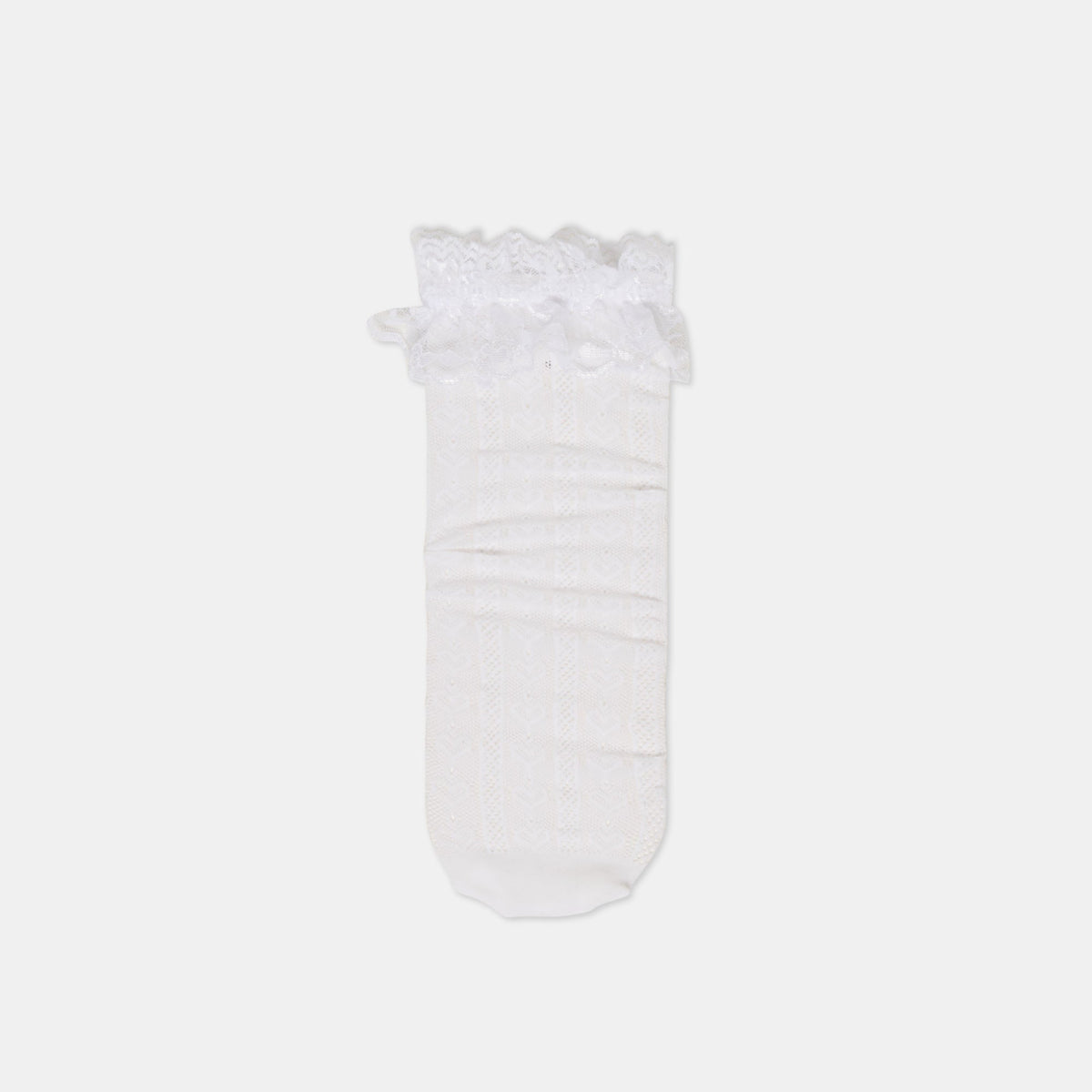 Dolce Vita Sale Lace Ruffle White Crew Socks