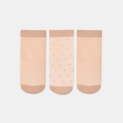 Dolce Vita Sale 3-Pack Ditsy Dot Blush Sheer Anklet Socks