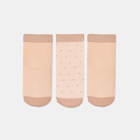 Dolce Vita Sale 3-Pack Ditsy Dot Blush Sheer Anklet Socks