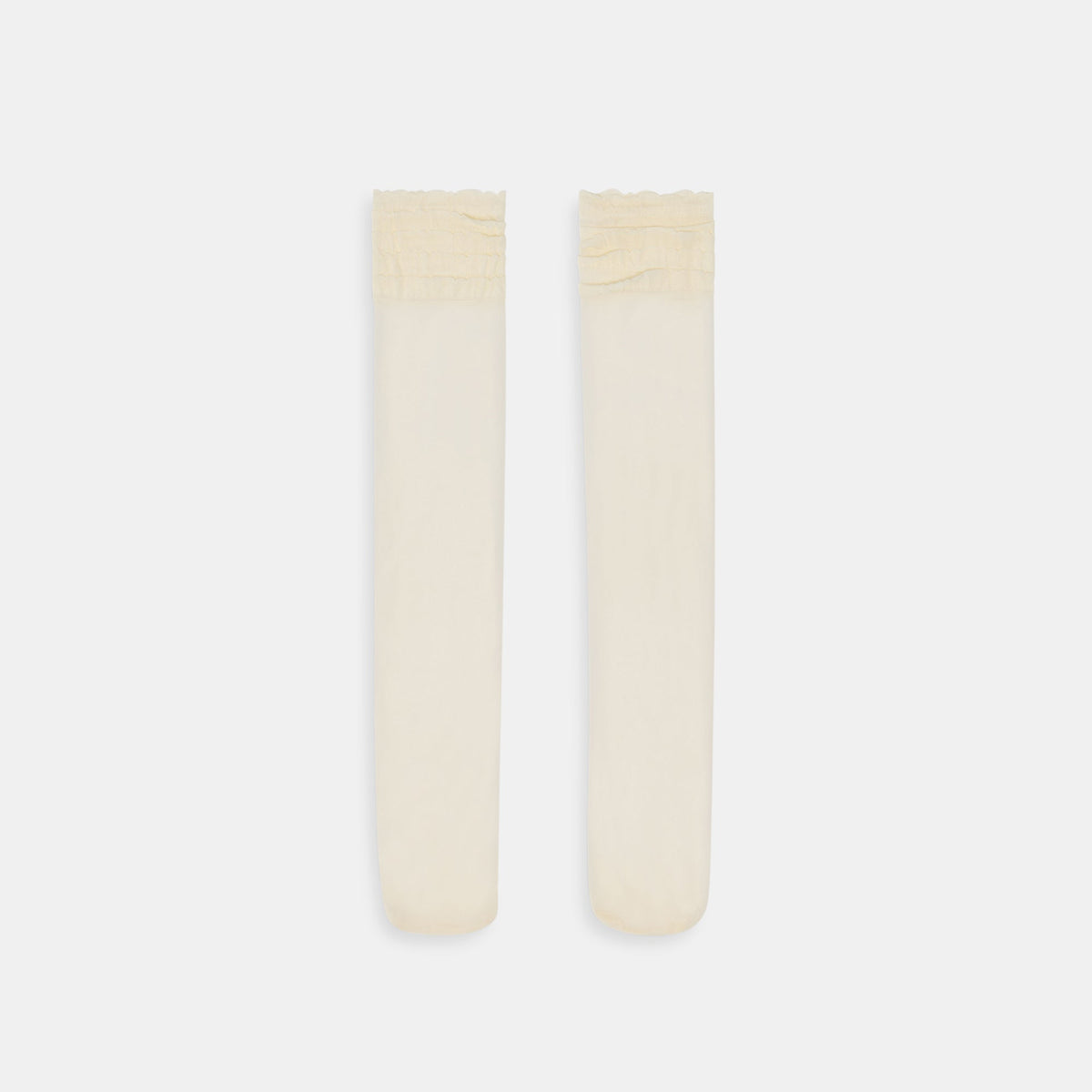 Dolce Vita Sale Ruffle Ivory Sheer Knee High Socks