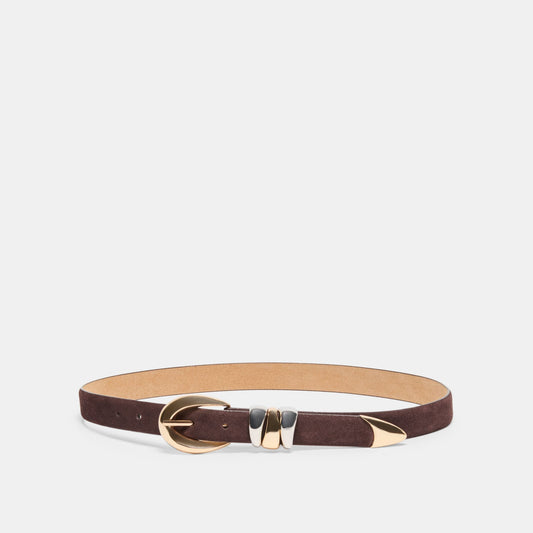 Dolce Vita ACCESSORIES Mixed Metal Mahogany Buckle Belt
