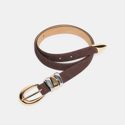 Dolce Vita ACCESSORIES Mixed Metal Mahogany Buckle Belt