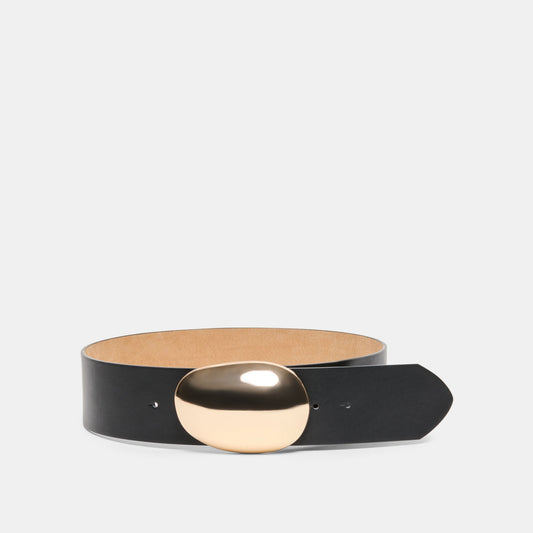 Dolce Vita ACCESSORIES Bubble Black Gold Buckle Belt