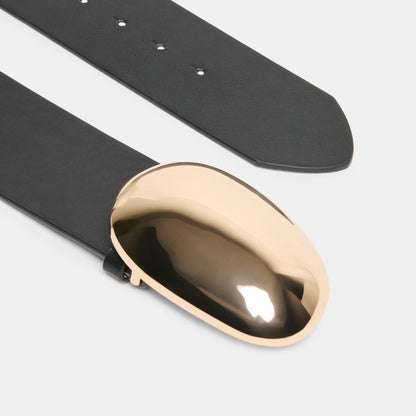 Dolce Vita ACCESSORIES Bubble Black Gold Buckle Belt