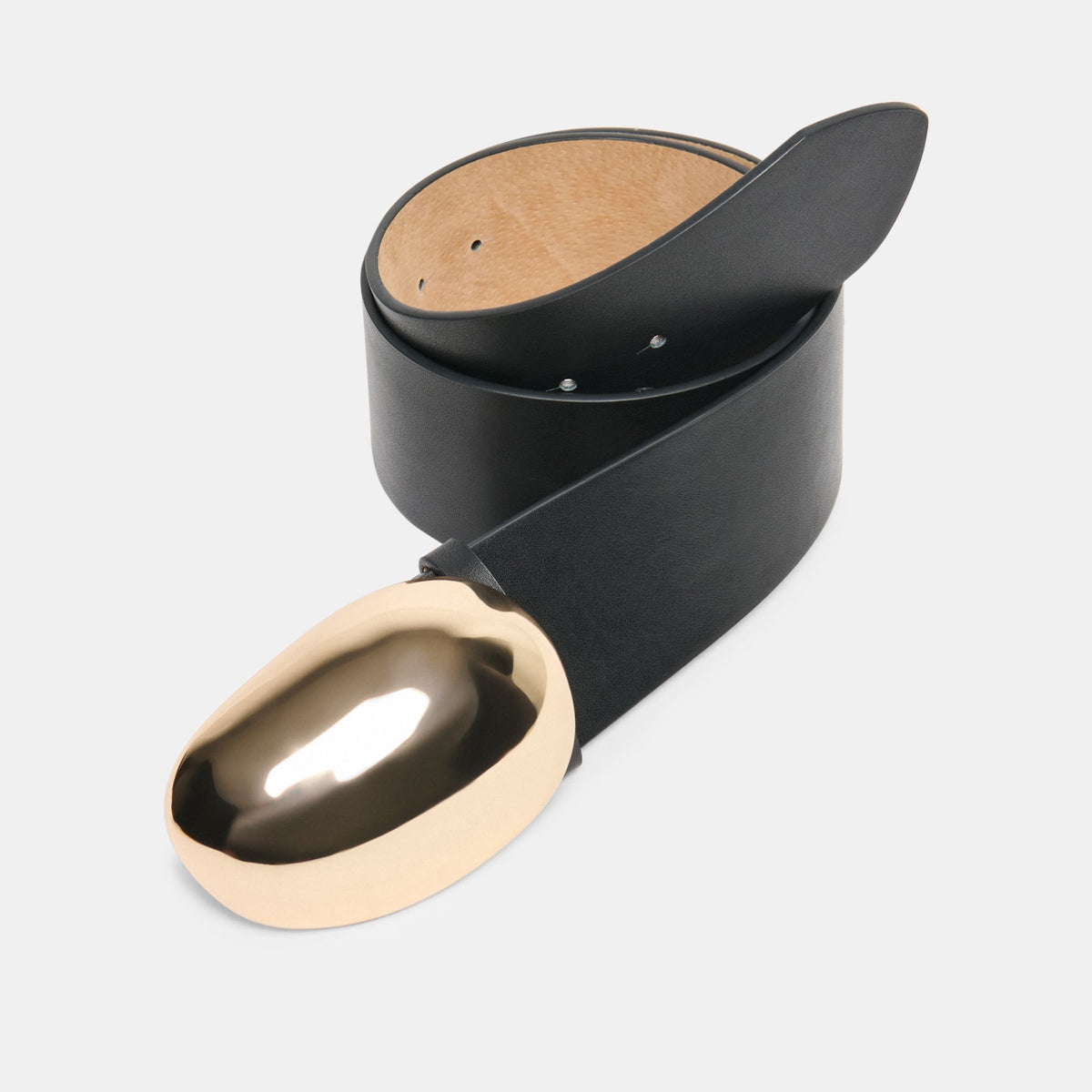 Dolce Vita ACCESSORIES Bubble Black Gold Buckle Belt