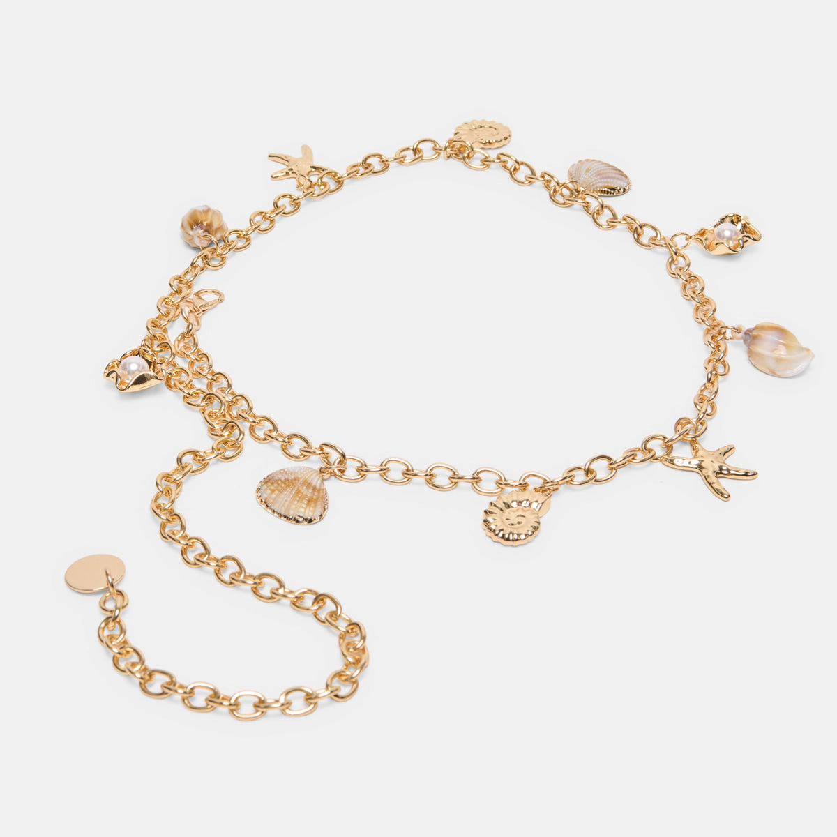 Dolce Vita ACCESSORIES Shell Gold Chain Link Belt