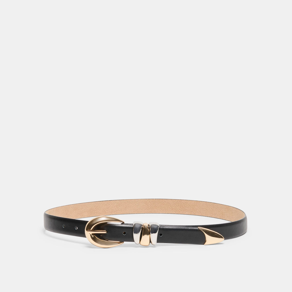 Dolce Vita ACCESSORIES Mixed Metal Black Buckle Belt