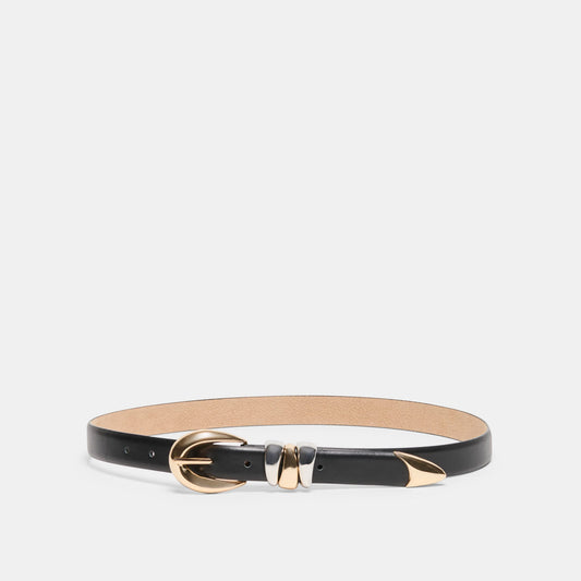 Dolce Vita ACCESSORIES Mixed Metal Black Buckle Belt