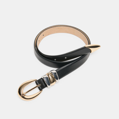 Dolce Vita ACCESSORIES Mixed Metal Black Buckle Belt