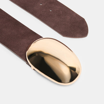 Dolce Vita ACCESSORIES Bubble Mahogany Gold Buckle Belt