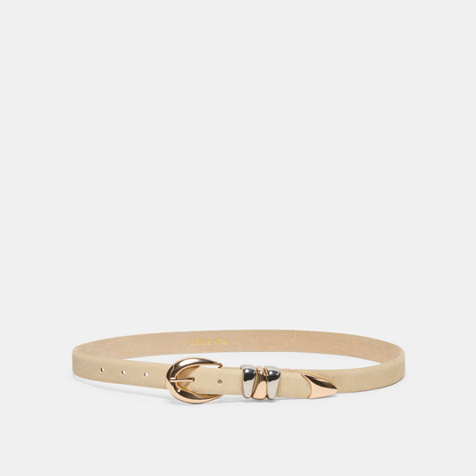 Dolce Vita ACCESSORIES Mixed Metal Sand Suede Buckle Belt