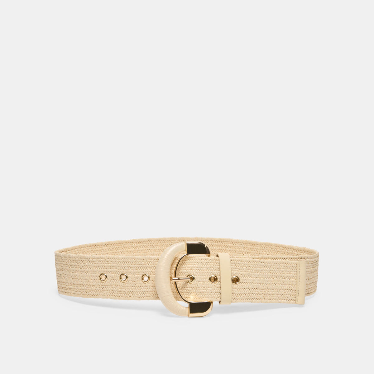Dolce Vita ACCESSORIES Raffia Oversized Buckle Natural Raffia Belt