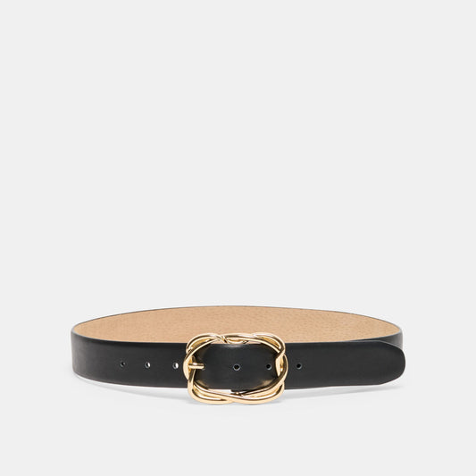 Dolce Vita ACCESSORIES Braided Black Gold Buckle Belt