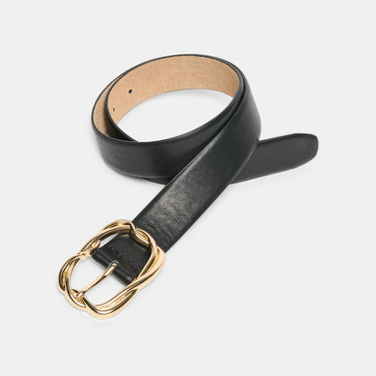 Dolce Vita ACCESSORIES Braided Black Gold Buckle Belt