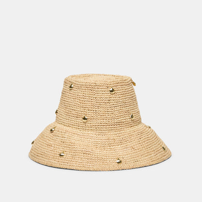 Dolce Vita ACCESSORIES Straw Natural Cloche with Charms