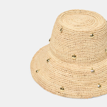Dolce Vita ACCESSORIES Straw Natural Cloche with Charms