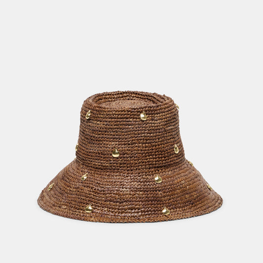 Dolce Vita ACCESSORIES STRAW CLOCHE WITH CHARMS BROWN
 – Dolce Vita