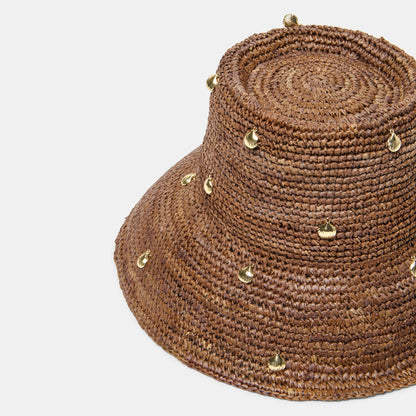 Dolce Vita ACCESSORIES STRAW CLOCHE WITH CHARMS BROWN
 – Dolce Vita