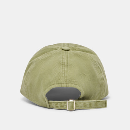 Dolce Vita ACCESSORIES Distressed Olive Baseball Cap with Embroidery